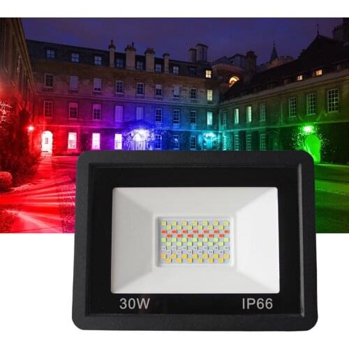 RGB LED Floodlight 50W/100W RGB Flood Light Bluetooth APP Outdoor Smart Floodlight 220V Spotlight IP68 LED Wall Washer Light