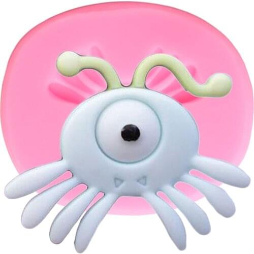 Cartoon Monster Silicone Mold Cupcake Topper Fondant Molds Halloween Cake Decorating Tools Chocolate Gumpaste Mould Candy Moulds