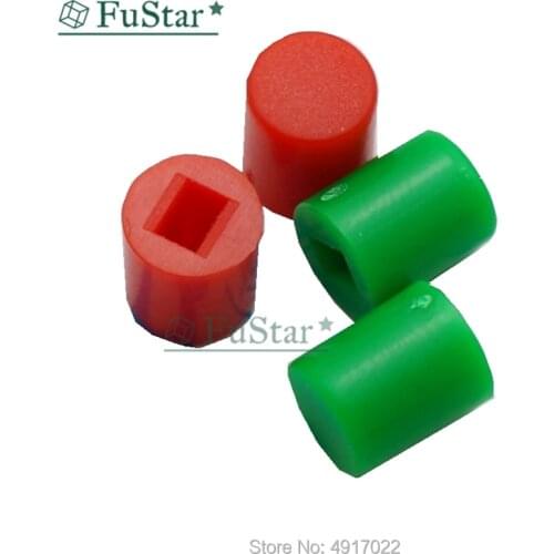 50pcs Tactile Push Button Switch Cap 7mm Applies to 5.8*5.8 7*7 8*8 8.5*8.5 Self-locking Switch Button Cap A06 Plastic 6*7 mm