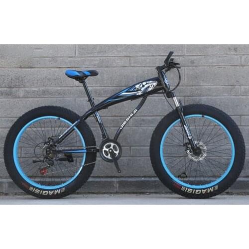 Bike 26/24 Inches 21 Speeds Spoke 4.0 Wide Tire High Carbon Steel Frame Men and Women General