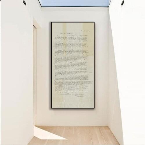 Vintage Genius Albert Eins Precious Old letter Canvas Painting Nordic Prints Poster Simple Wall Art Picture Living Room Decor