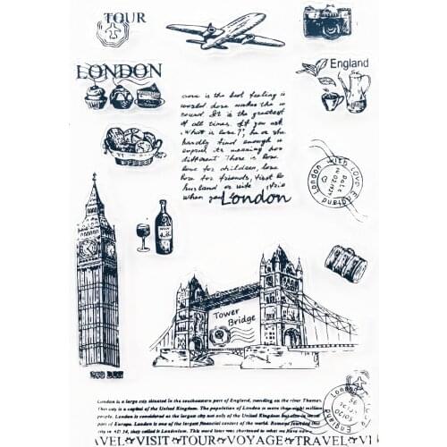 London Building Clear Rubber Stamps Silicone for DIY Scrapbooking Card Making Photo Album Crafts Decoration New Stamps