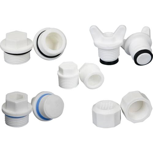 2pcs PPR Water Pipe Plug 1/2'' 3/4'' 20mm 25mm Male Female Thread Water Pipe Supply End Cap