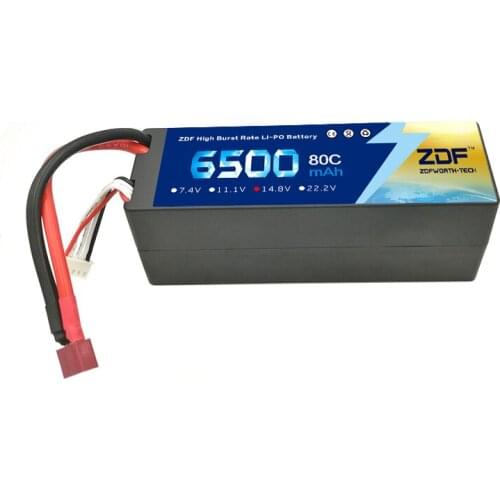 ZDF Lipo 4S 14.8V Lipo Battery 6500mAh 80C 160C Hard Case TRX High Discharger Rate For RC Car Helicopter Boat