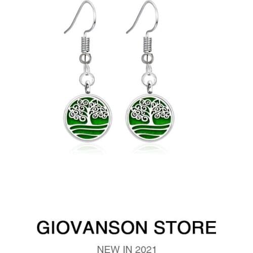 Earringss Stainless Steel Jewelry Making Women Gift Locket Pendants Dangle Perfume Aromatherapy Essential Oil Diffuser Drop 12mm