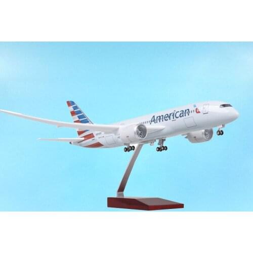 1/130 47cm Aviation Airplane 787 B787 Dreamliner American Airline Model Plane Airliner W Landing gear wheels Model Toy