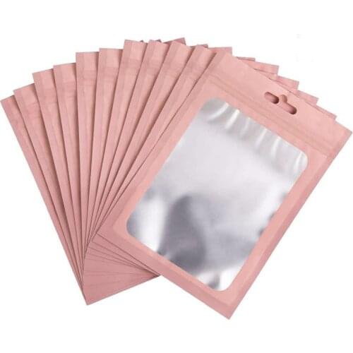 100Pcs/Pack Matte Zip lock Plastic Bag Aluminum Foil Hologram Food Pouch Small Water Proof Zipper Reclosable Pouches 6*10cm