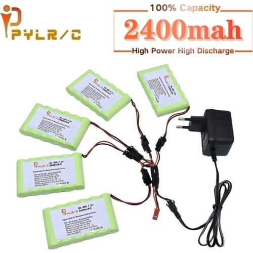 7.2v 2400mah Ni-NH Battery And Charger For Rc toys Car Tanks Robots Gun 2400mah AA 7.2v Rechargeable Battery Pack For Rc Boats