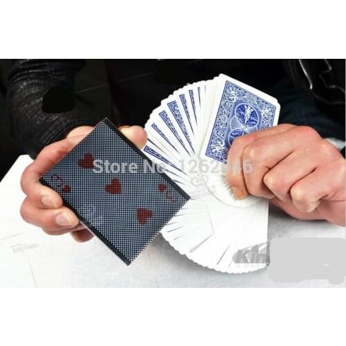 Free Shipping! 5pcs/Lot New WOW Plastic Card Change Illusion Sleeve Magic Tricks(8.9x7cm) ,Card Magic Tricks,Close Up,Toys