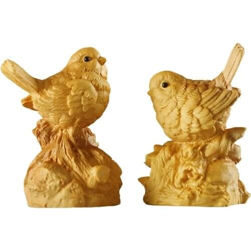 Annunciation birds Magpies cute double birds wood carving animal modern home decor house peace wooden gift ornaments