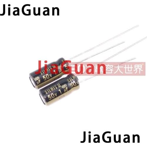 10PCS NEW ELNA RFS SILMIC II 1UF 50V 5X11MM SILMICII 50V1UF hot sale SILMIC2 50v 1uf Black Gold Audio 1uF/50V