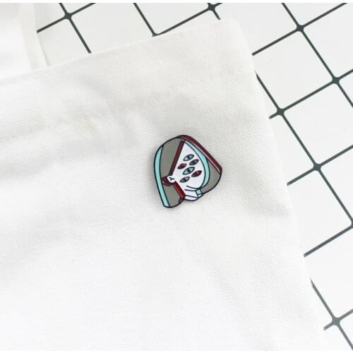 Girl avatar shape porcelain needle personality decorative cap clothes bag decoration brooch fashion pusheen