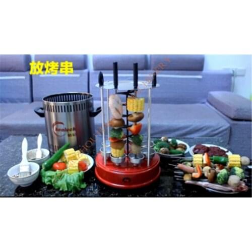 Green energy automatic timing barbecue grill kebabs rotating electric oven