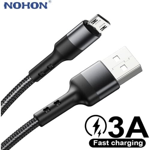 Micro USB Cable For Samsung Huawei Xiaomi Redmi LG Nokia Microusb Android 3A Fast Charge Phone Cord Long 1m 2m Charger Data Wire