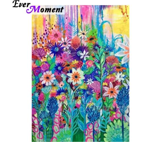 Ever Moment Diamond Painting Handmade Flowers Picture Of Rhinestone Full Square Drill Decoration Diamond Embroidery ASF1877