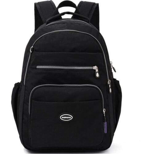 Classic Nylon Women Backpack Schoolbag For Teenage Girl Preppy Style Student Backpack Female Shoulder Laptop Bag Travel Rucksack