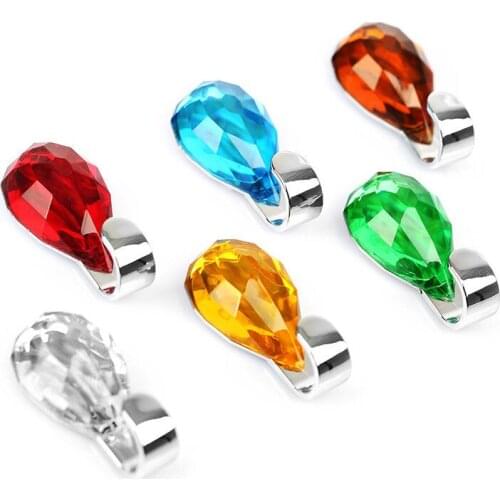 Bathroom Robe Hook Gemstone Type Clothes Hooks Wall Mounted Nail Free Clothes Rack Luxury Key Hanger Bath Hardware Free Shipping