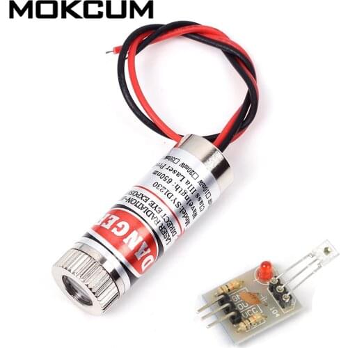 Red Line Laser Diode Module 135mm Focusable Lens 650nm 5mW 4.5-5V Laser Test Tools Laser Receiver Sensor Module for Arduino 5V