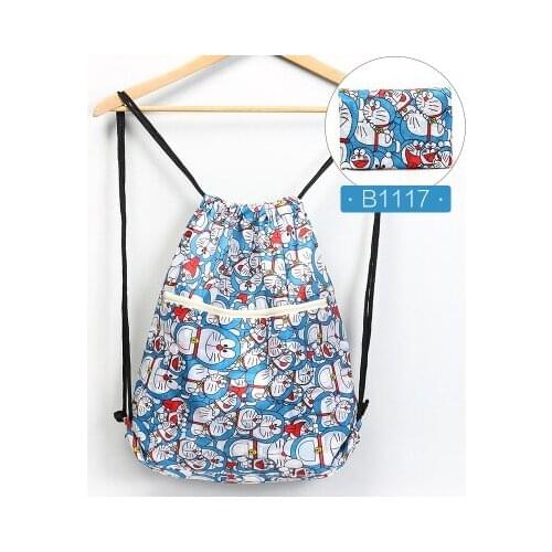 IVYYE Anpanman Doraemon Fashion Oxford Backpacks Cartoon Drawstring Backpack Casual String Bags shopping Knapsack Unisex New