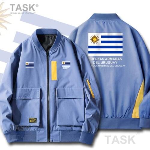 Bomber Military Biker Jacket Army Uruguay Uruguayan URY UY Mens Windbreaker Spring Autumn Jacket Casual Zipper Baseball Jackets