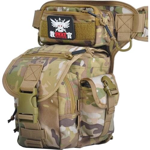 Hanging Tactical Bag Military Leg Bags Army Camouflage Hunting Cycling Camping Waist Hanging Molle Pack Nylon Thigh Drop Pouch