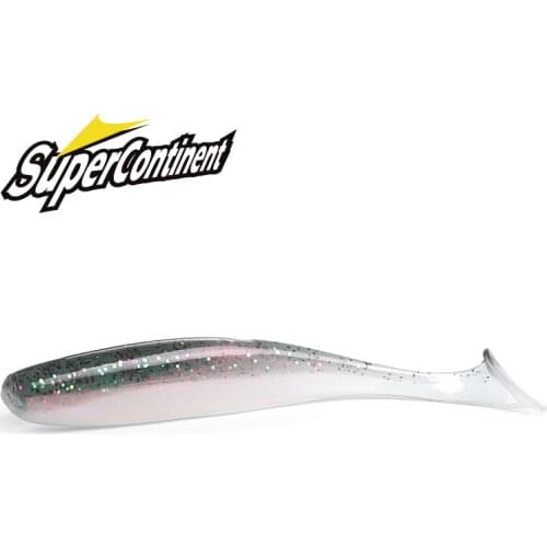 2019 NEW Soft Lures 5CM 7.5CM 10CM Baits Fishing Lure Leurre Shad Double Color Silicone Bait T Tail Wobblers