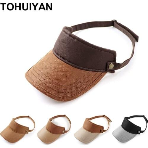 TOHUIYAN Classic Visor Hat For Men Casual Summer Beach Sun Cap Fashion Women Bone Golf Hats Outdoor UV Protection Sports Caps
