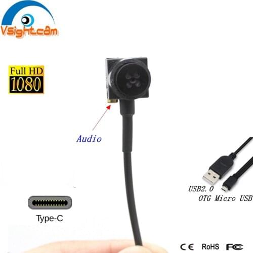 Type C USB Camera 720P 1080P Micro USB OTG Camera Button Audio CCTV Camera For Android Mobile Phones 15*15mm Size