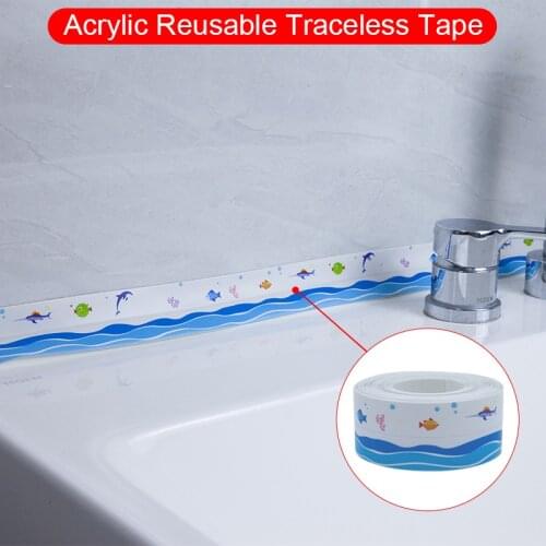 Kitchen Sink Waterproof Sticker Anti-mold Waterproof PVC Tape Bathroom Countertop Toilet Gap Self-adhesive Seam Wall Stickers