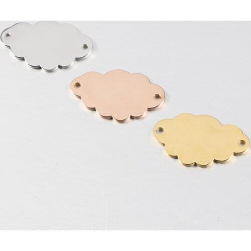 20pcs/Lot Stainless Steel Mirror PolishCloub DIY Charms Connectors Jewelry Making Necklace Wholesale