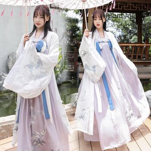Han womens wear large sleeve shirt coat fairy skirt Tang made small fresh breast length Ru skirt dance big swing skirt