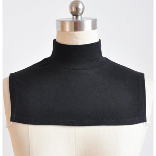 Women Warm Pullover Scarf Winter Knit Elastic Widened Half High Collar Neck Guard Unisex Cotton Windproof Cycling Scarves O38