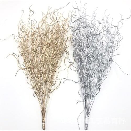 12 Head Dragon Beard Fake Coral Branch Simulation Plant Wedding Home Decor New Year Red Bucket Curly Rtificial Dead Branches