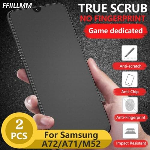 2Pcs/Lot Matte Tempered Glass For Samsung A72 A71 A52 A51 A42 5G Screen Protectors For Samsung A70s M52 M51 M01 Protective Film