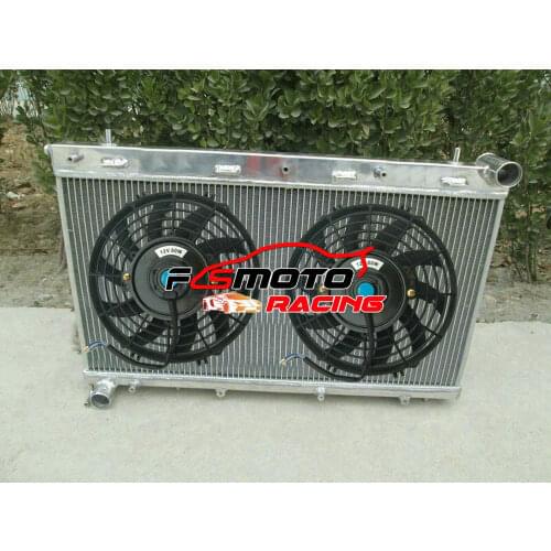 Aluminum Radiator + Fan For Subaru Forester GT SF5 2.0L 16V H4 Turbo EJ202 EJ205 SF MT 1997-2002 1998 2001 2000 1999