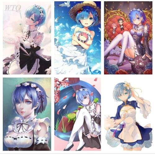 Anime Posters Canvas Painting Re:Life In A Different World From Zero Retro Poster Wall Art Home Decor Photos for Childrens Room