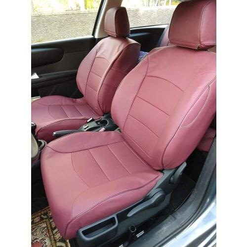 AutoDecorun 15PCS/Set Perforated Cowhide Seat Covers for Citroen C4 Aircross Accessories Leather Seat Cover Protectors 2006-2013