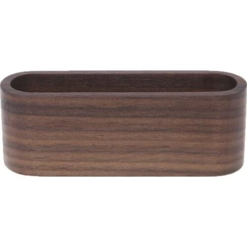 Wooden Table Business Card Display Stand Memo Holder Storage Box Organizer Walnut Beech Wood