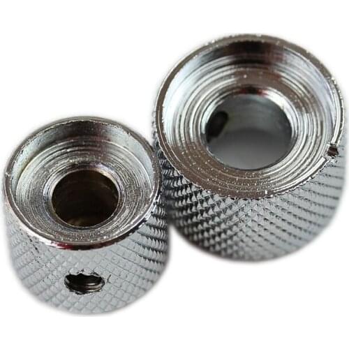 Concentric Dual Knob Metal Dome Potentiometer Cap For Electric Guitar Bass Tone Volume