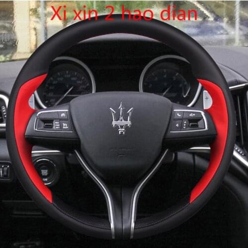 For Maserati Ghibli Levante quattroporte GT DIY special leather car interior steering wheel cover