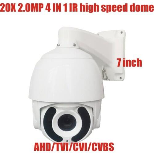 Free shipping New 2MP IR 120M 20x Optical Zoom AHD TVI CVI CVBS 4 In 1 PTZ Speed dome Camera 1080P 2 Megapixel 4.7~94mm