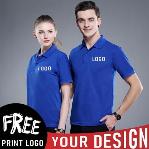 Mens and womens Polo collar short-sleeved T-shirts customize your own design logo or photo a variety of colors to choose