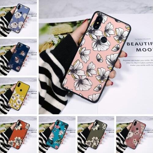 Soft Phone Case For Xiaomi Mi Note Mix 1 2 2S 3 Silicone Floral Yellow Pink Flower ack Cover For Xiaomi Mi Max 1 2 3