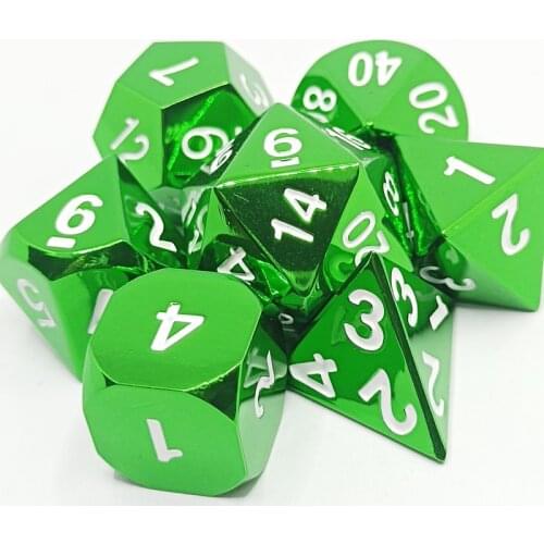 New Digital Dice Set 7 Pieces/set TRPG Board Multiplayer Entertainment Game Dice Set Zinc Alloy Metal Dice Set 2020 New