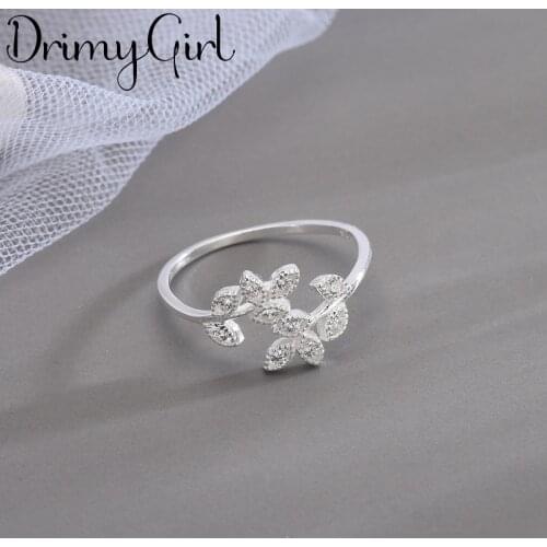 Exaggerated Handmade Crystal Leaf Rings Finger Jewelry For Women Retro Gothic Punk Creativity Jewelry 2021