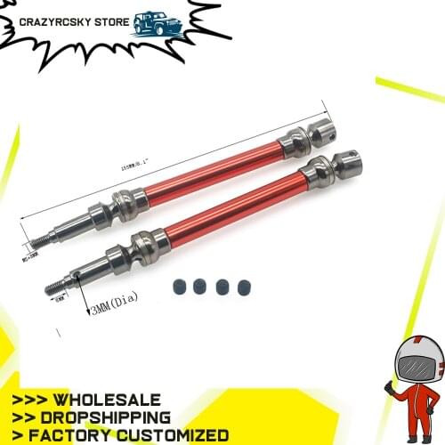 2pcs #45 steel+ alloy front and rear CVD drive shaft for rc hobby model car 1-10 ARRMA 4s Outcast&Kraton upgraded hop-up parts