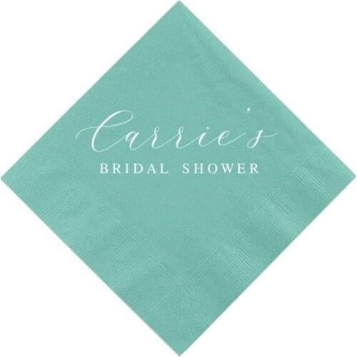 Personalized Bridal Shower Napkins - Bridal Shower - Rehearsal Dinner - Custom Engagement Party Napkins baby shower Napkins