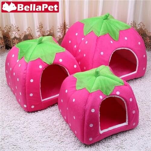Cave Cat Bed for Cats Cotton Winter Cat Bed House Kitten Puppy Pet Product Pink Cave Cats Basket Beds Cat Accessories