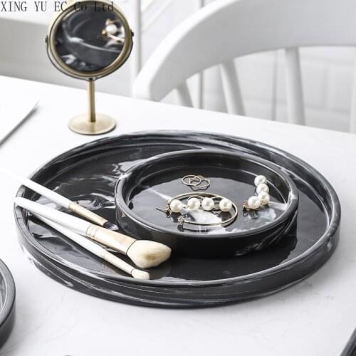 Nordic Minimalist 12-inch Tray Dali Pattern Household Storage Jewelry Tray Bathroom Hotel Dessert Tray Bathroom Decoration