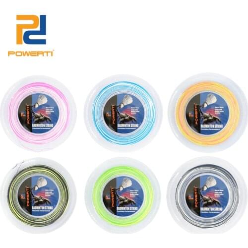 POWERTI BX95 rainbow badminton string 200m Reel Badminton Racket String 0.7mm Training High Elastic Durable String Double